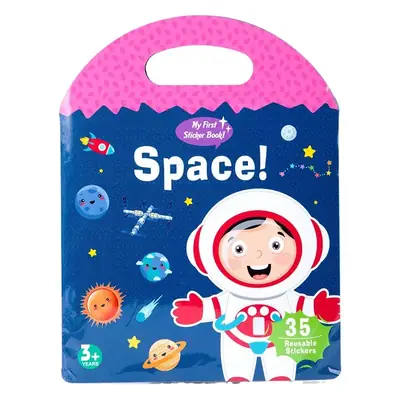 Portable Space Jelly Sticker Book for Kids 30x23cm