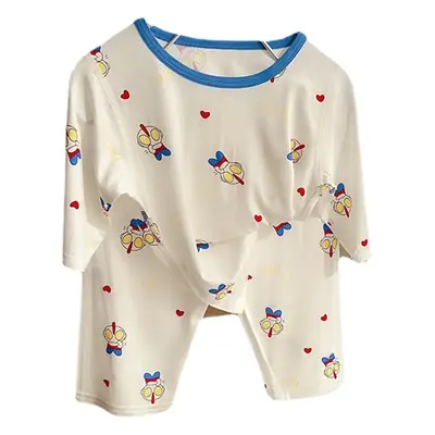 Anmeiya children's summer air conditioning clothing micro-business explosives boys and girls Tencel seven-point sleeve home clothing manufacturers wholesale