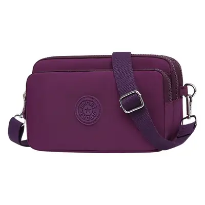 2023 New Oxford Cloth Women's Multi-Layer Shoulder Bag Purple