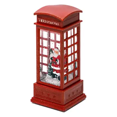 Christmas Telephone Booth Night Lights Small Ornament