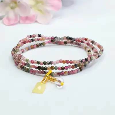 Multi-Layer Crystal Brazilian Gemstone Bracelet for Women