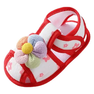 2023 Summer newborn baby sandals 0-6-9 months baby shoes soft soles toddler shoes INS style princess shoes hair band set