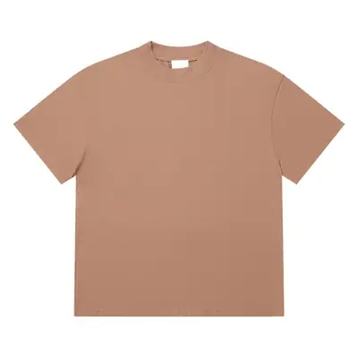 Red T-Shirt 32S Pure Cotton High Neck Loose Fit