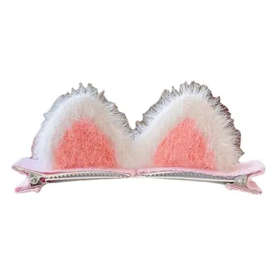 Plush Cat Ear Hair Clip Yellow Female Cat Ear Clip