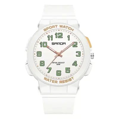 Sanda Sport Watch Black Water Resistant Digital Analog