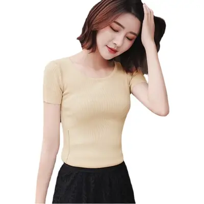 2024 New Summer Thin Ice Silk Slim-fit Crewneck T-shirt