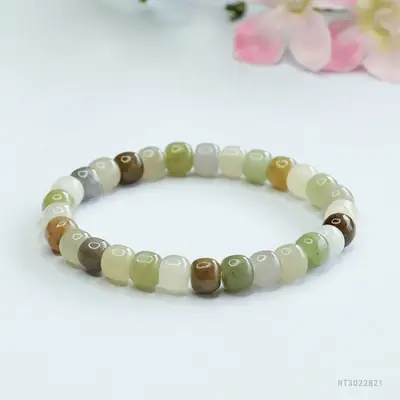 Guan Yu Jade Bracelet Multi-Gemstone Clear Water