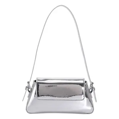 Silver Metallic Messenger Bag for Women Spring Summer 2023