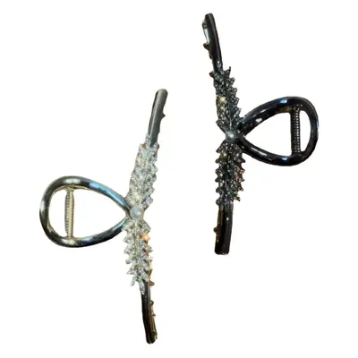 Light Luxury Metal Wheat Ears Large Grab Clip Shark Clip