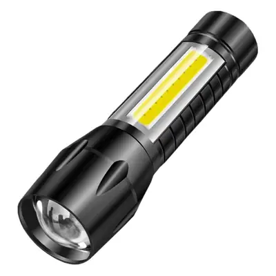 Cross-border Rechargeable Flashlight 14500 Zoom USB Outdoor Work Light Cob Mini