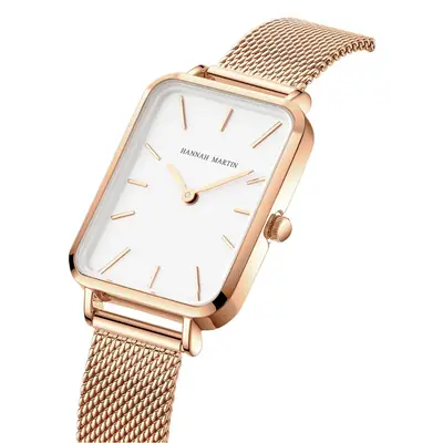 Japanese Movement Rose Gold Mesh Watch for Women