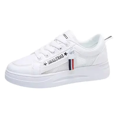 White Women's Casual Sneakers Korean Style 2023
