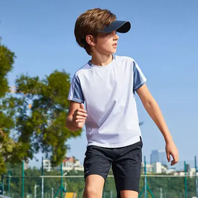 Boy Blue White Contrast T-Shirt 2024 Summer