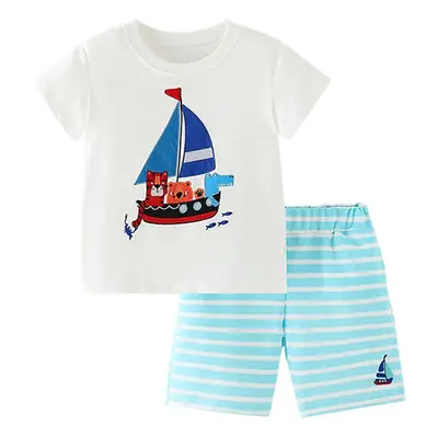 Malwee Kids Summer Striped T-Shirt & Pants Set