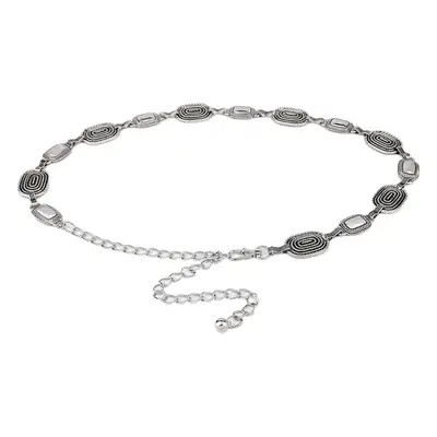 Women's Punk Metal Chain Necklace with Chain Strap