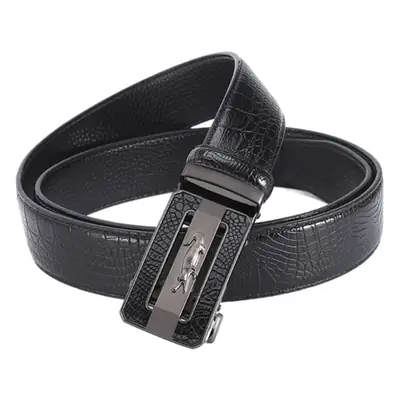 Men's Brown Crocodile Belt with Gold Buckle 2023