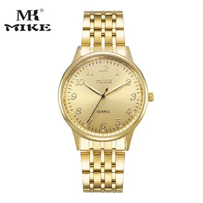 MK MIK E Gold Blue Dial Couple Watch