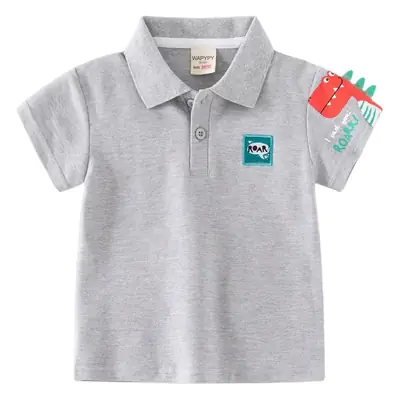 2024 Boys Cotton Polo Shirt with Cartoon Design