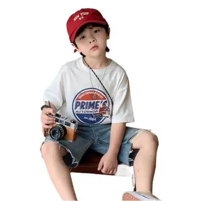 Children Cotton Printed T-Shirt White 1884 Brand