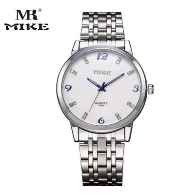 MIKE Women's Quartz Steel Belt Watch Black Dial