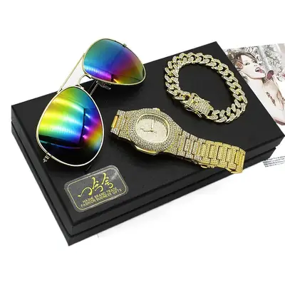 Diamond Watch Set for Women Wristwatch & Bracelet