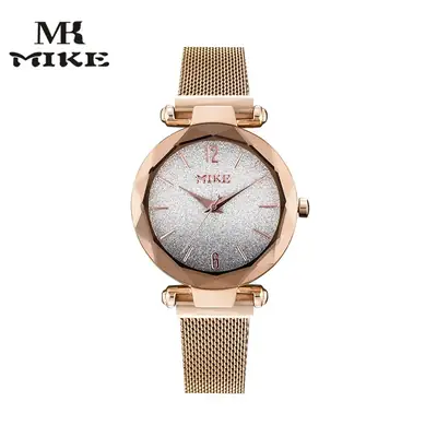 Women's Rose Gold Mesh Watch with Quartz Movement