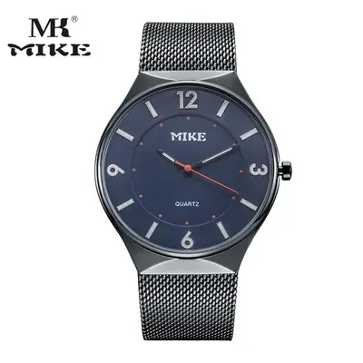 MIKE Black Mesh Belt Quartz Couple Watch