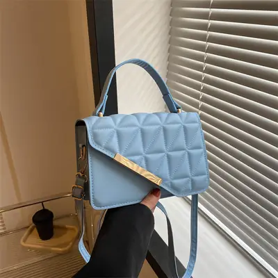 Beige Quilted Shoulder Messenger Bag 2023