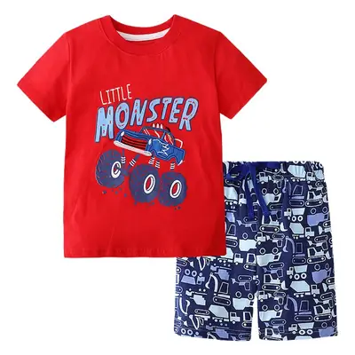 2-Piece Summer Set Boys Later Gator T-Shirt Plaid Shorts