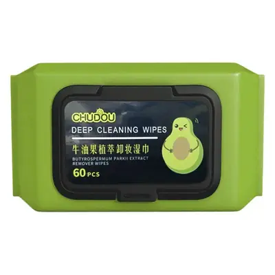 Avocado Extract Makeup Remover Wipes 50pcs