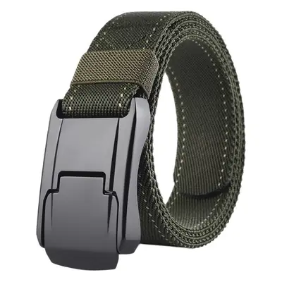 Men's Green Mesh Tactical Belt with Zinc Alloy Buckle