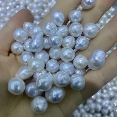Light Mirror Pearl Bar Beads 11-12 Water Drops