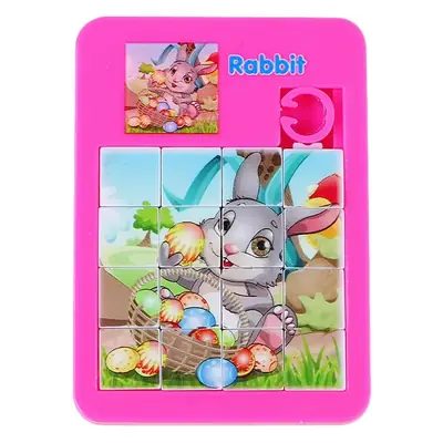 Children's Cartoon Puzzle Game Pink Rabbit 9 Pieces
