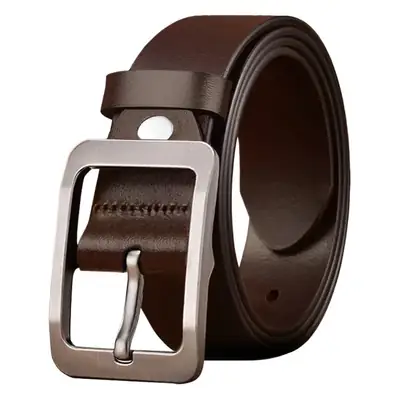 Men's Vintage Pin Buckle Black Cowhide Belt