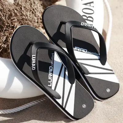 Flip-flops Men's Summer Outer Wear Non-slip Casual Outdoor Sandals Distinctive Trendy Wear-resistant Slippers Beach Shoes Clips