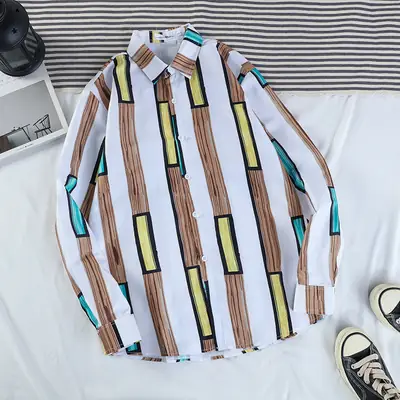 New Style Striped Long Sleeve Shirt for Men
