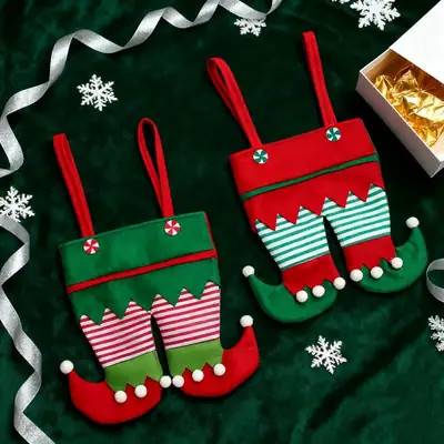 Christmas Elf Bag with Candy Canopy for Holiday Party