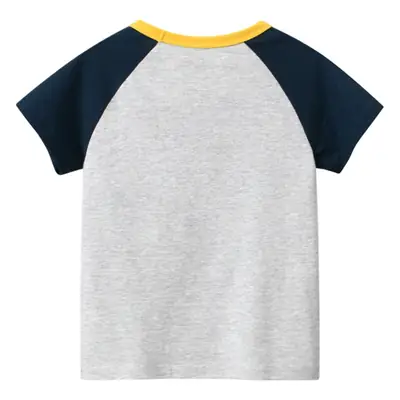 Boys Raglan T-Shirt Grey Yellow 2025 Dropshipping