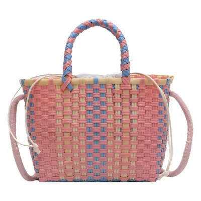 Woven Women's Summer Crossbody Bag Pink Blue