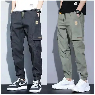 Men's Slim Fit Wool Pants Olive Green Add Wear