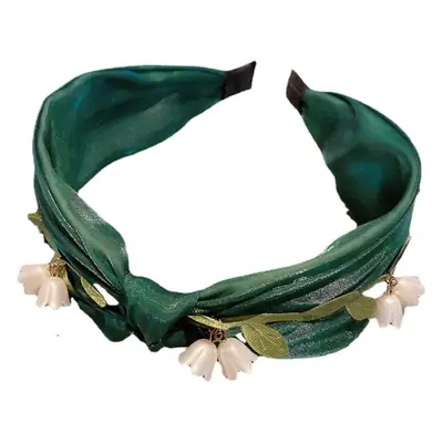 Lily of the Valley Hairband with Petals & Knot