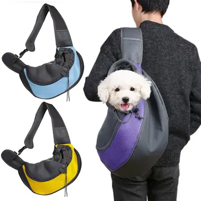 Green Crossbody Pet Backpack with Widened Strap