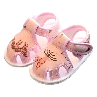 Summer 0-1 Year Old Newborn Baby Non-Falling Shoes 3-67-12 Months Male and Female Baby Toddler Shoes Soft Sole Cloth Shoes Flats
