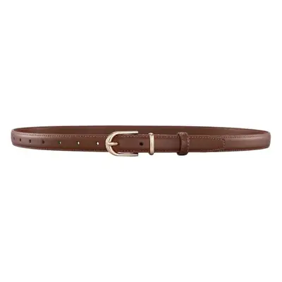 Women's Tan Pure Cowhide Belt with Pin Buckle