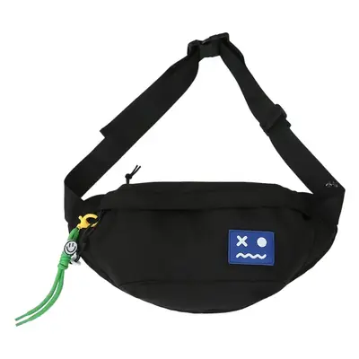 Men's Black Japanese Fashion Chest Bag with Tassel
