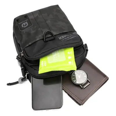 Wepower Men's Lightweight Sports Shoulder Crossbody Bag Multi-Functional Belt Hanging Bag Vertical Small Bag Casual Men's Bag