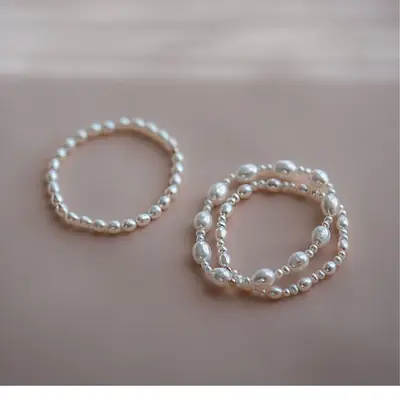 Korean Style Pearl Bracelet for Women 14K Gold