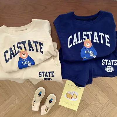 Children's State Logo Shorts Suit Summer Boys 0-6