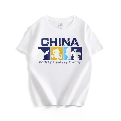 China Graphic T-Shirt for Boys White
