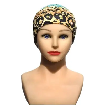 European & American Sports Headbands for Women Leopard Print